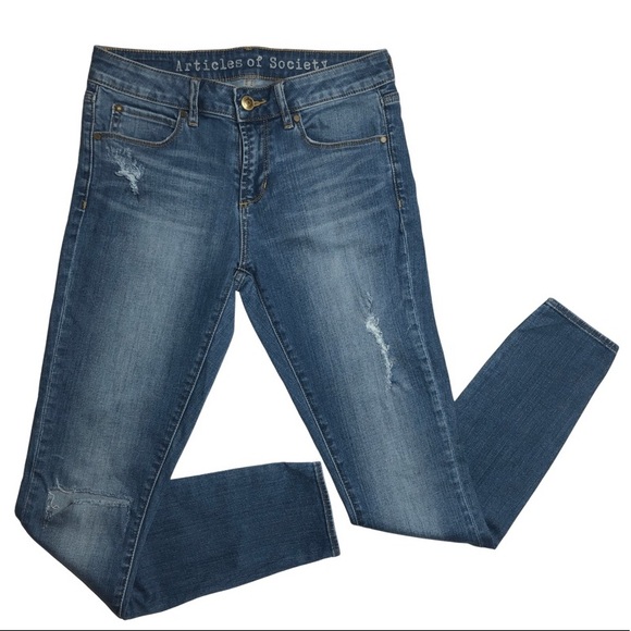 Articles Of Society Denim - Articles of Society Sarah Knee Slit Med Vintage Jeans Women’s Sz 26